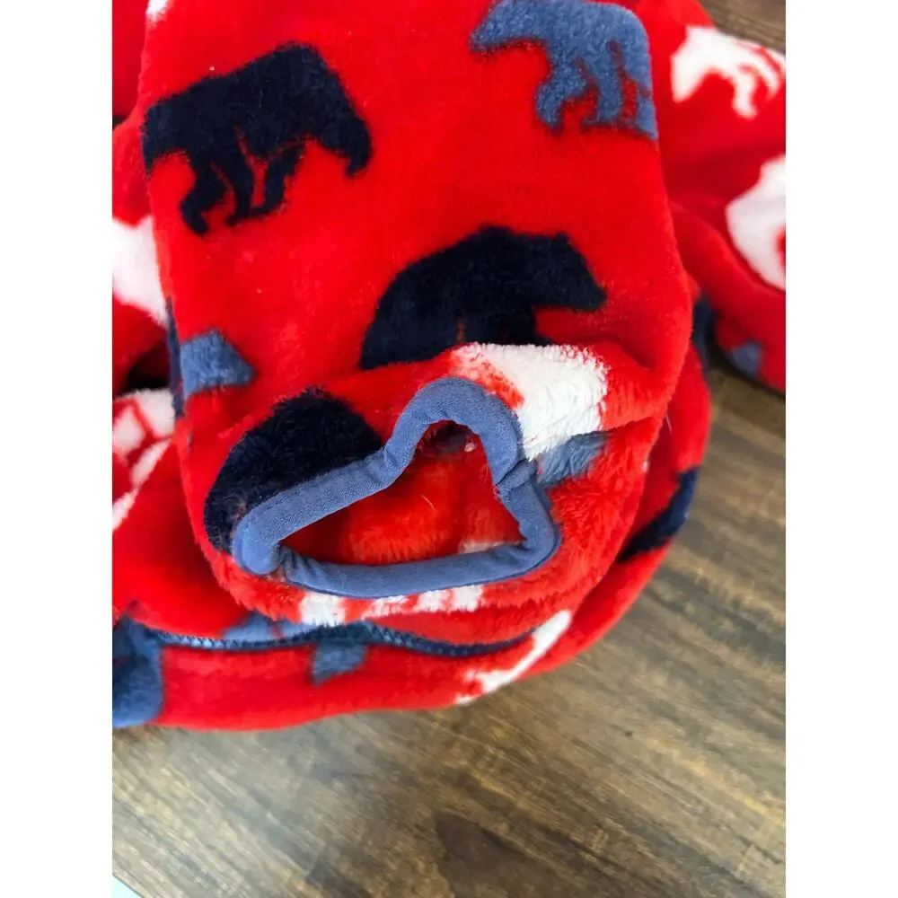 HATLEY Boy’s Wild Polar Bear Fuzzy Fleece Bundler / Size: 6-9 Months